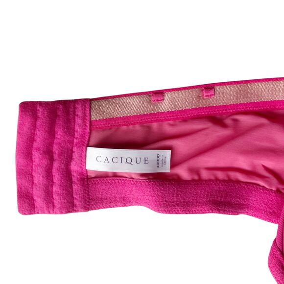 Cacique Lightly Lined Multi-way Strapless Bra Size 40DDD Floral Print Pink Lace - Picture 13 of 16